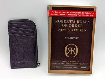 Executives Must Haves: Leather Card Wallet From Levenger & Robert's Rules