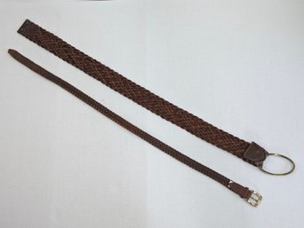 2 Leather Braided Belts