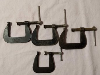 Cincinnati Tool Smaller C Clamps - No 51(1) And 53 (3), Vintage