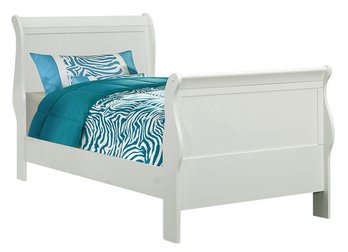 A Twin Sleigh Bedstead By Pottery Barn