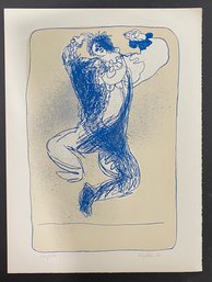 Juan Garcia Ripolles - Arlequin Leaping Hand Signed Lithograph - 1971