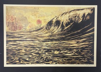 Shepard Fairey Waves Screen Print Hand Signed