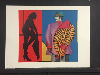 Lithograph 'Rear Window' By Richard Lindner