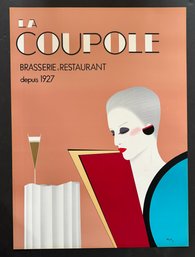 Vintage 1984 Lithograph 'La Coupole' By Razzia