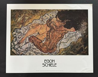 Egon Schiele Embrace Vintage Poster