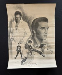 Glen Fortune Banse Elvis Presley 1977 Lithograph Vintage