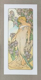 Alphonse Mucha, 1970's Lithograph  Iris  Limited Ed. With Chop Fine Art Print