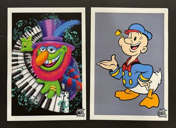 Popeye Donald Duck & Muppets Set Of 2 Prints By Keith Caramellio  Iris Print