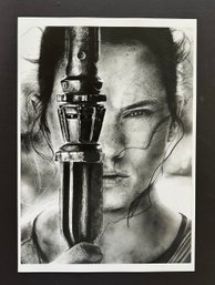 Rey Starwars By Rudy Fellman Iris Print