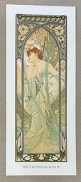 Alphonse Mucha, 1970's Lithograph  Reverie Du Soir