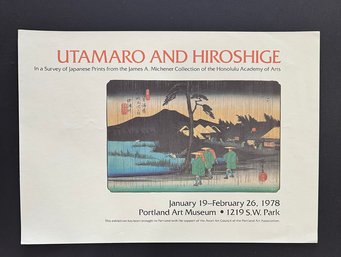 Utamaro And Hiroshige Portland Art Museum Offset Lithograph