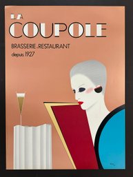 Vintage 1984 Lithograph 'La Coupole' By Razzia