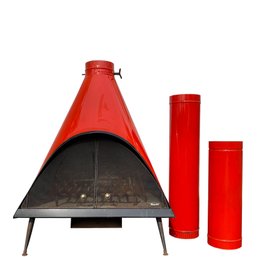 Mid Century Modern Majestic Conical Free Standing Fireplace