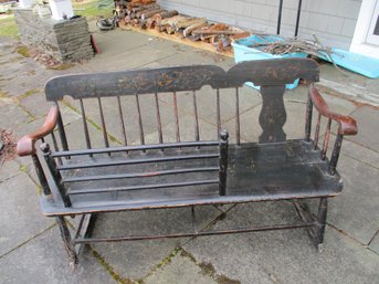 Antique From 1800's - Nanny Rocker Bench