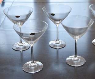 Set Of 4 Royal Bohemia Nova Collection European Crystal Martini Glasses