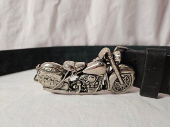 Motorcycle Belt Buckle And Leather Belt, New