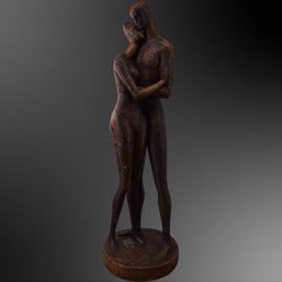 Large 36' Mid Century Lovers Embracing Sculpture