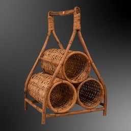 Boho Rattan Bamboo Wine Bottle Holder