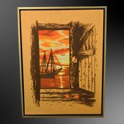 Sailboat In The Sunset Well Done Needlepoint