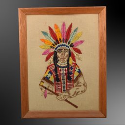 Native American Chief Well Done Needlepoint
