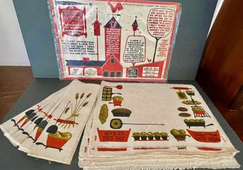 Set Of 12 Vintage Placemats With Original Board/packaging- Some New Some Have Been Washed