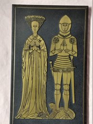 Medieval Plaque J Peryent And Wife (AD 1415) Digswell, Herfordshire, England