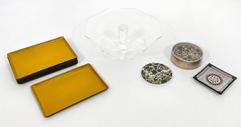 Collection Of Trays And Coaster Set