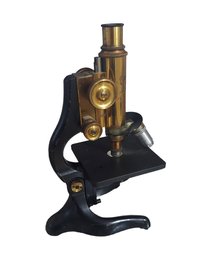 Antique Circa 1920s Ernst Leitz Wetzlar Antique Brass Microscope