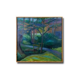 Park Scene Unsigned - Oil On Canvas