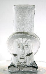 Mid Century Modern Blenko Art Glass Pilgrim Bookend / Bookcase Object