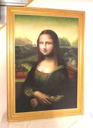 Huge Framed Original Oil Painting Mona Lisa