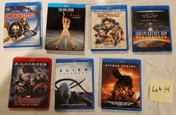 7 Blu-Ray DVDs. Super-Heroes, Disney, Sci-fi, Disney, Etc. DVD Lot 14