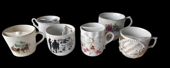 Lot Of 6 Vintage Porcelain Shaving Mugs