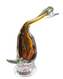 Murano 12' Art Glass Multi Color Duck Sculpture