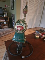 #117 - Vintage Murphy's Irish Amber Draft Beer Tower - Engine W/Beer Line & Handle - Works Perfectly