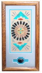 Native American Navajo Healing Ceremony Signed Sand Painting