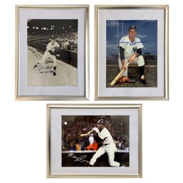 3 New York Yankees Signed Photographs: Jim Coates, Johnny Blanchard And Mickey Rivers
