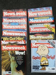 Collection Of Newsweek Magazines Of Historical Importance