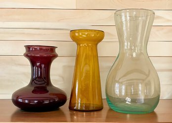 Trio Of Artisan Vases