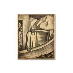 19x16 Noah's Ark - Charcoal On Paper
