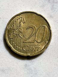 RARE 20 EURO CENT 2002 (1st Year, 1st Map) ITALIA Nordic Gold Alloy ( READ DETAILED Description)