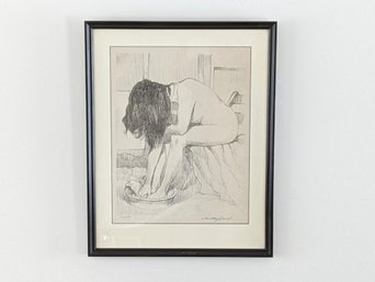 Signed Drawing By Cortland Butterfield - Nude, Limited 38/180