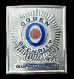 Large Full Sized Vintage Ogden Security Guard Badge