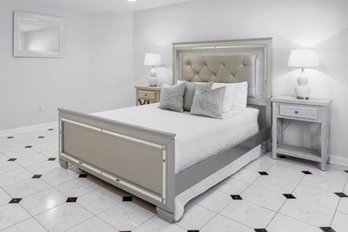 A Queen Size Bling Bed Frame - Back Lit - Teen Dream