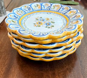 6-piece Hand Painted 'Alavera' Imported Ceramic Dishware