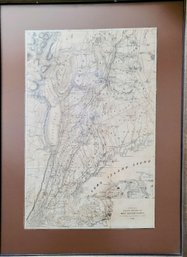 1848 Framed Map Of Long Island & The Vicinity Of New York - Bolton's History Of West Chester County