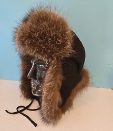 Mad Bomber Hat With Genuine Fur Trim