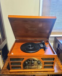 Crosley Vintage Style Turntable With Compact Disc Player, Radio And Cassette Tape Player - NOT WORKING