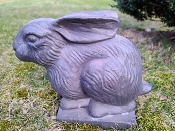 Very Heavy Very Solid Cast Iron Metal Bunny Rabbit Lawn Decor