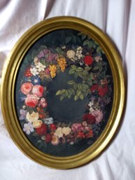 Oval Flower Painting